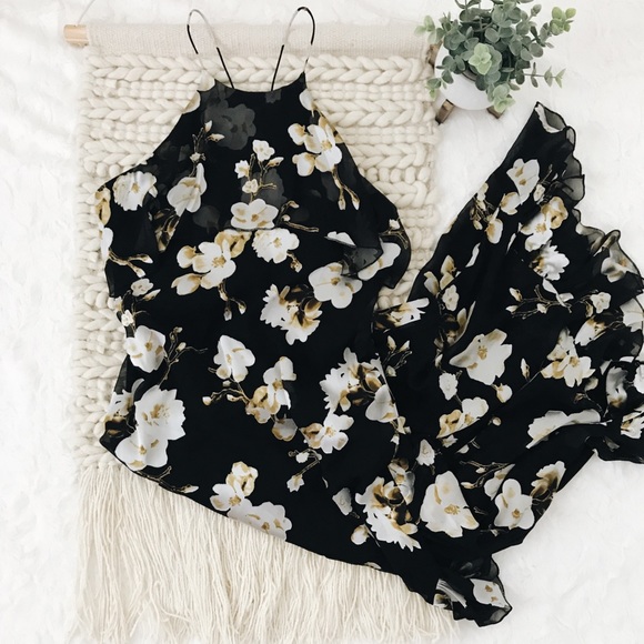 Alice + Olivia Dresses & Skirts - Alice + Olivia Floral Halter Dress Fabiola